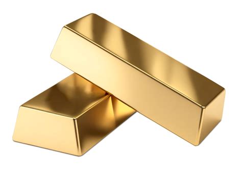 Two Gold ingot isolated on transparent background. AI generative 29890746 PNG