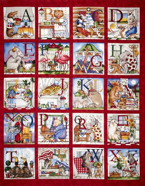 abc fabric | Alphabet quilt, Panel quilts, Quilt patterns