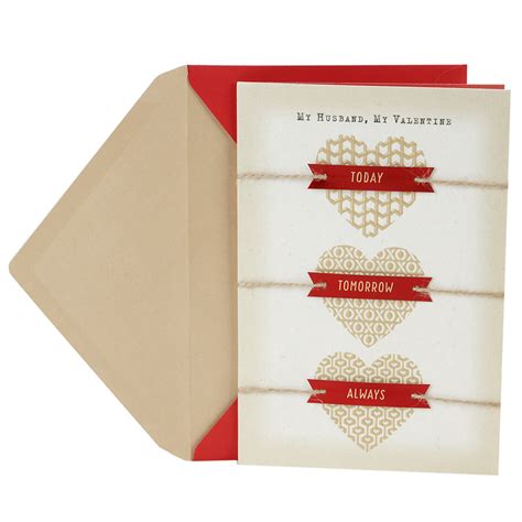 Hallmark Valentine's Day Card for Husband (Three Gold Hearts) - Walmart.com