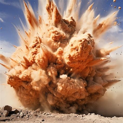 Premium AI Image | Closeup of a detonation in a controlled explosion