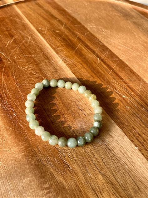 6-7mm Jade Bracelet Stretch Bracelet Jade Crystal Bracelet - Etsy