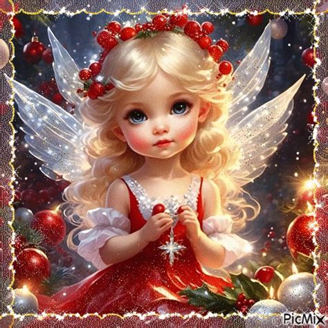 Red Christmas Angel | Christmas pictures beautiful, Christmas fairy ...