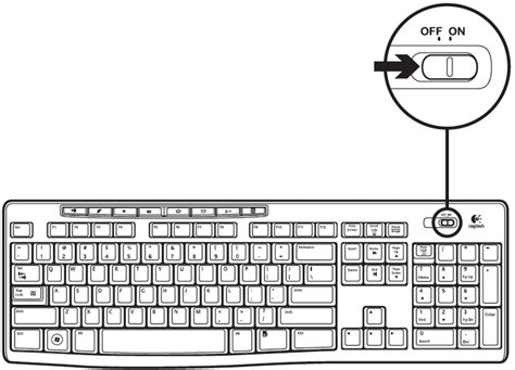 Turning the K270 Wireless Keyboard ON/OFF