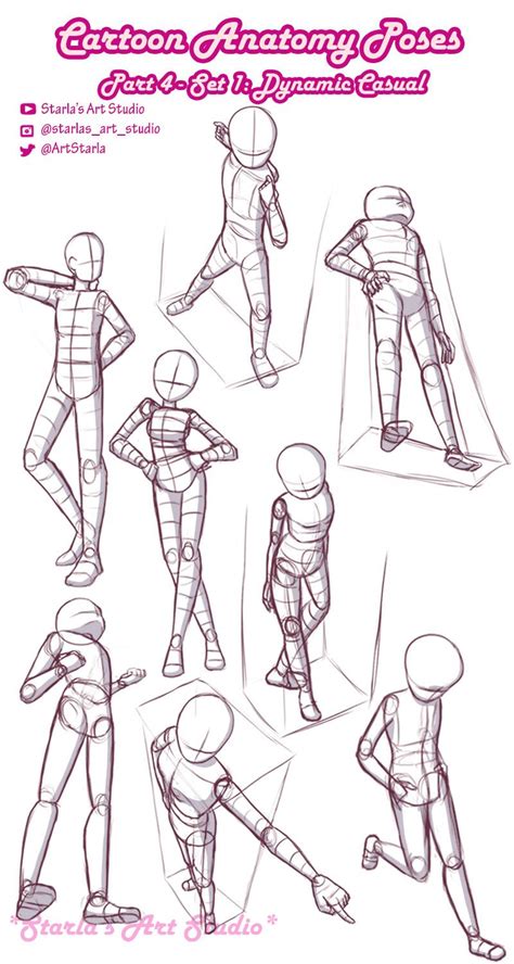 Drawing Dynamic Cartoon Standing Poses ~Starla's Art Studio | Drawing reference poses, Drawing ...