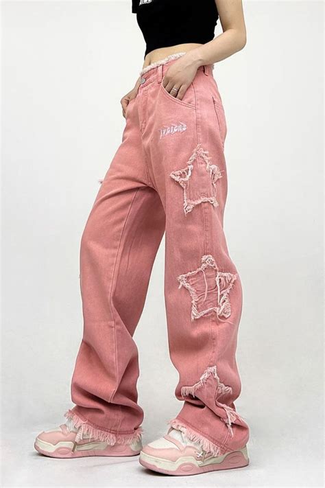 y2k pink star jeans boogzel clothing | Aesthetic clothes, Clothes, Star ...