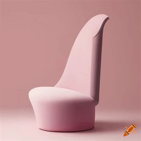 Pastel-colored minimalist art deco chair on Craiyon