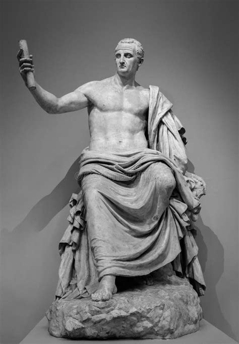 Marble Roman Statue Emperor Nerva Stock Image - Image of authority ...