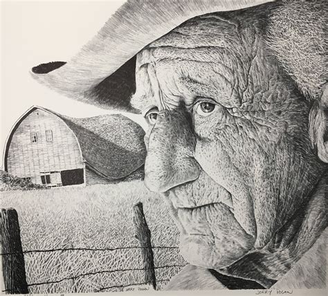 Farmer Man Drawing at PaintingValley.com | Explore collection of Farmer ...