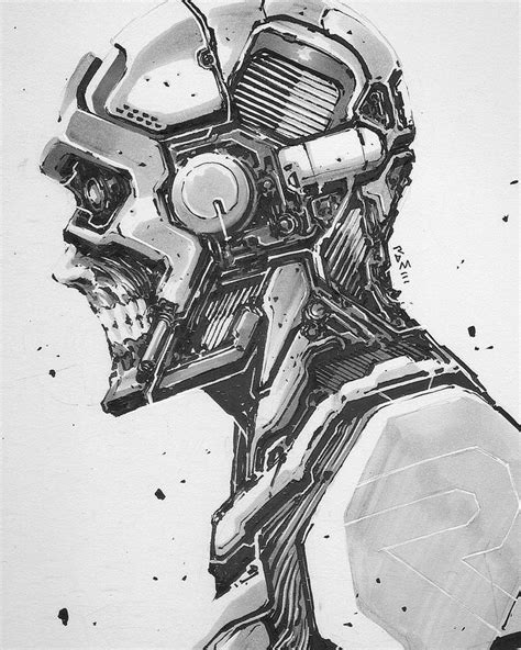 Cyberpunk art | Robot concept art, Robots drawing, Robot art