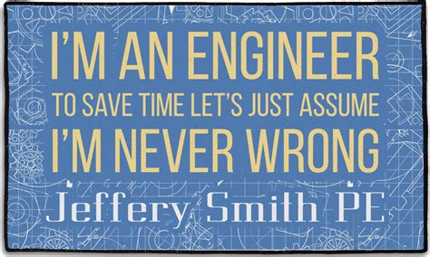 Custom Engineer Quotes Door Mat (Personalized) | YouCustomizeIt