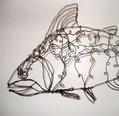 Salmon-wire Drawing Sculpture Art - Etsy | Wire sculpture, Wire drawing, Sculpture art