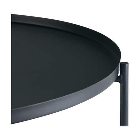 Simpli Home Monet Round Modern Industrial Metal Coffee Table Black ...