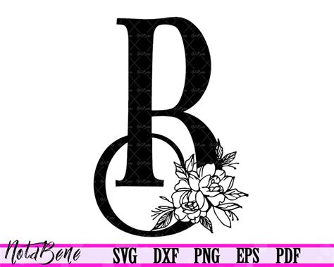 Floral Letter B SVG Floral Monogram SVG Floral Letter B | Etsy in 2020 | Floral letters, Floral ...