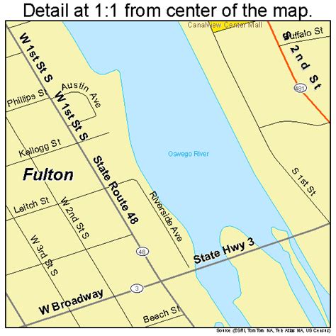 Fulton New York Street Map 3627815