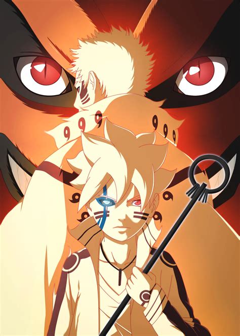 Naruto and Boruto - Kurama mode by groooom on DeviantArt