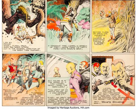 Alex Raymond Hand Colored Flash Gordon Sunday Comic Strip Original | Lot #93362 | Heritage Auctions