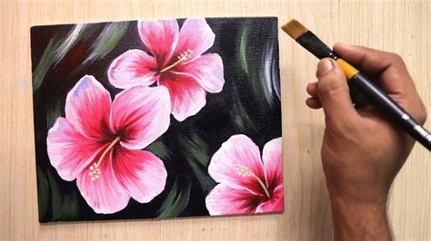 Easy Acrylic Painting for Beginners of Beautiful Flowers