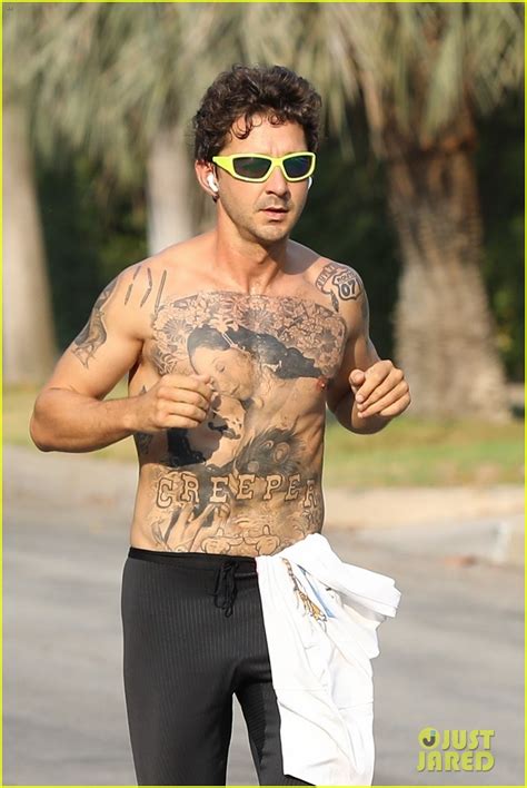 Shia LaBeouf Goes for a Shirtless Jog, Puts All His Tattoos on Display!: Photo 4476421 | Shia ...