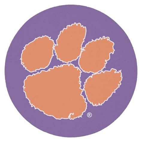 Clemson University Tiger Paw Round Paper Coaster #clemson #tigers # ...