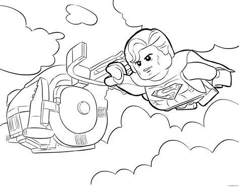 Lego Superman 2 Coloring Page - Free Printable Coloring Pages