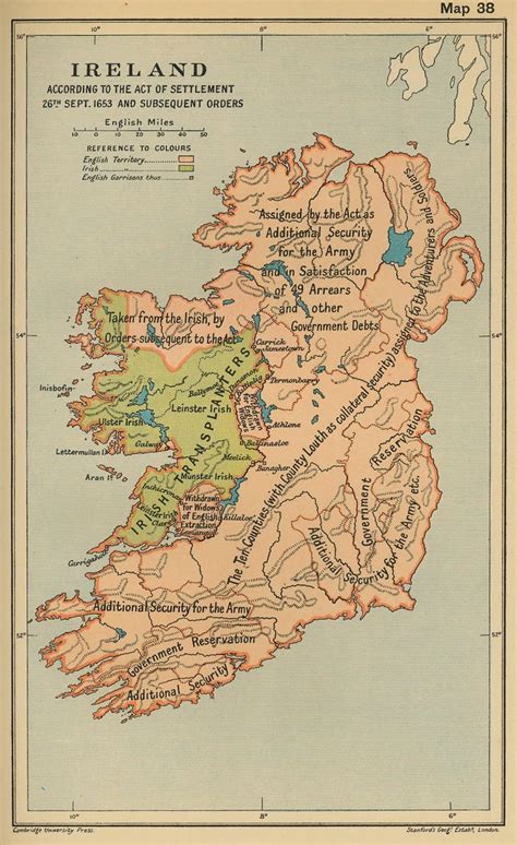 Map of Ireland 1653: Act of Settlement | Map, Irish history, Old maps