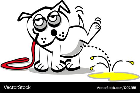 Dog peeing Royalty Free Vector Image - VectorStock