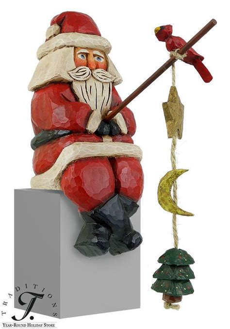 Whispering Pines Folk Art Collectibles | Santa carving, Folk art, Holiday store