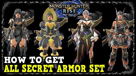 MH Rise How to Get All Secret Armor Set in Monster Hunter Rise - YouTube