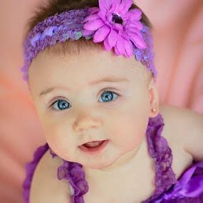 6 month baby girl in purple Kid Portraits, Missoula, Everything Baby, Baby Month By Month ...