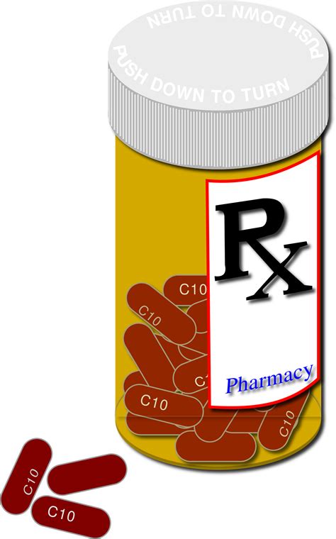 Clipart - Prescription Bottle and Pills