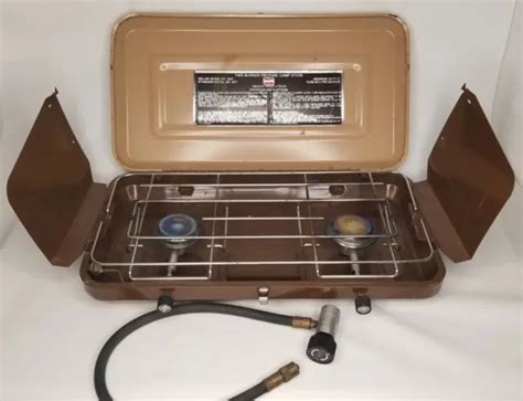 VINTAGE BUDDY L Dual Burner Propane Gas Camp Stove Portable Camping Mid ...