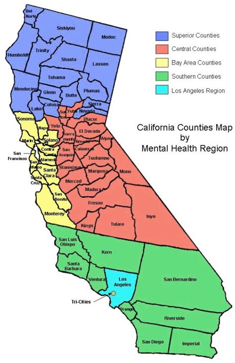 Southern California County Map