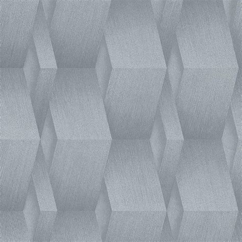 Erismann 3D Effect Geometric Textured Wallpaper Paste The Wall Silver ...