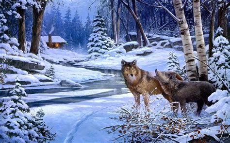 Winter Wolves HD Wallpaper, Winter Wolves Images Cool Backgrounds