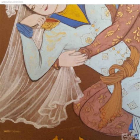 Original Persian Safavid Art Painting: Watercolor and Gouache on Cardboard - Layla and Majnun ...