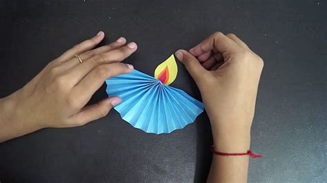 Paper Diya Craft || How To Make Paper Diya || Diwali Decoration Ideas || DIY Paper Diya ...