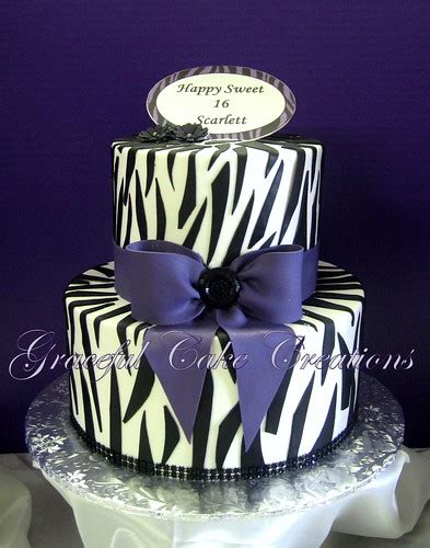 Zebra Print Sweet 16 Birthday Cake | Grace Tari | Flickr