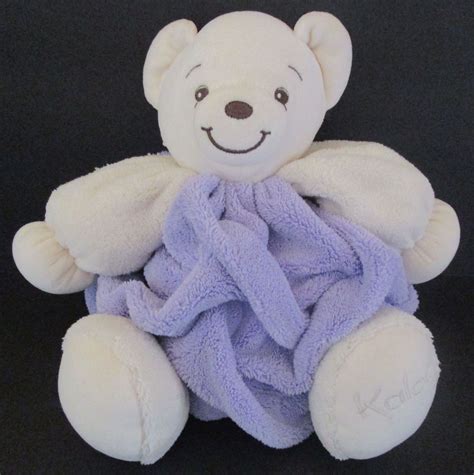 Kaloo Lavender Plume Teddy Bear Plush Gathered Ball Round Soft Stuffed ...