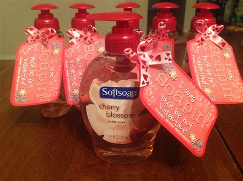Soap Valentine gifts I made for the office staff @ Isaac's school. Saw this on Pinterest & tho ...