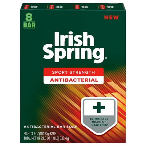 Irish Spring Antibacterial Bar Soap, 3.7 Ounce, 8 Bar - Walmart.com - Walmart.com