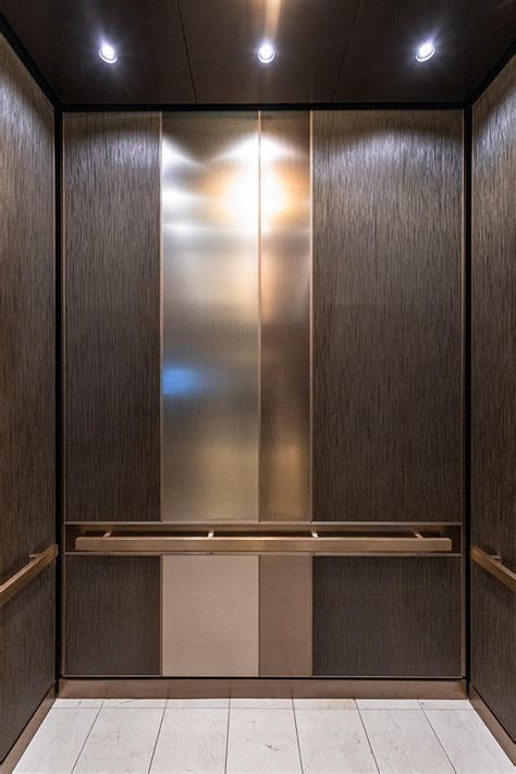 LEVELe-101 Elevator Interior; Capture panels in Bonded Bronze with Dark ...