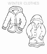 Warm Clothes Coloring Pages  Playing Learning sketch template