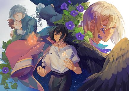 HD wallpaper: Movie, Howl's Moving Castle, Black Hair, Calcifer (Howl's Moving Castle ...