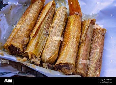 A to-go order of hot tamales is pictured at The Tamale Place restaurant, July 26, 2019, in ...