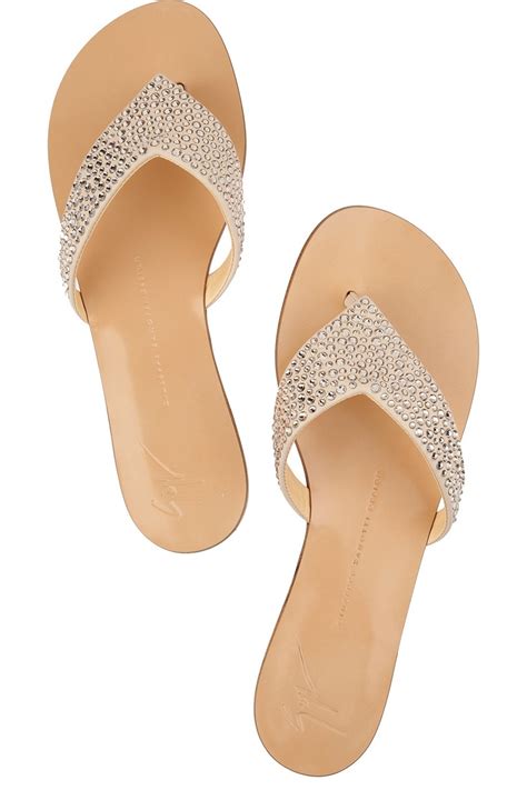 love them! | Embellished leather sandals, Pretty sandals, Dressy flip flops