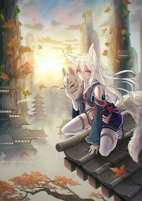 Пин от пользователя Sheeper на доске kitsune_neko_inu_usagi | Иллюстрации лисы, Рисунки девушки ...