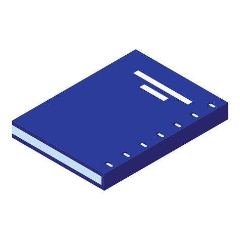 Blue book icon, isometric style 15676131 Vector Art at Vecteezy