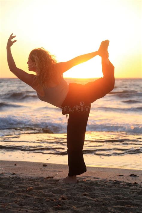 Woman Meditation and Yoga Poses in the Beach Stock Photo - Image of calm, meditation: 300091880