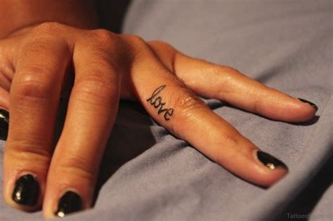 52 Inspiring Love Tattoos On Fingers - Tattoo Designs – TattoosBag.com