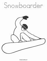 Snowboarder Coloring Page  Tracing Twisty Noodle sketch template